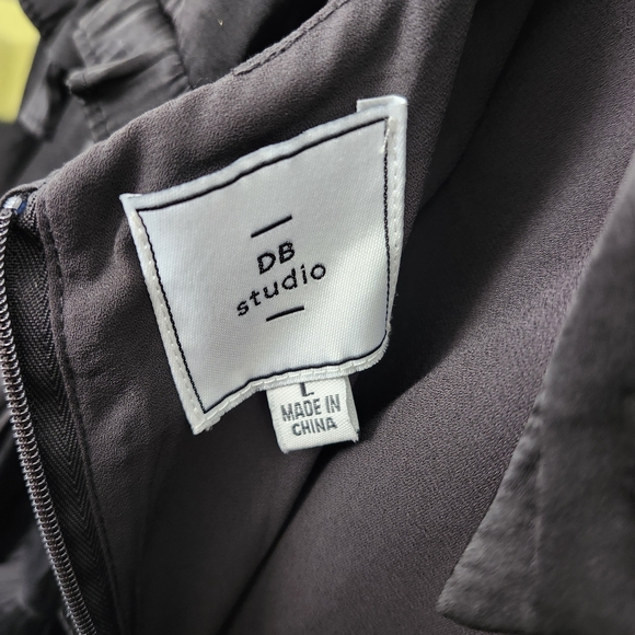 Silky Black Ruffle Dress - Picture 5 of 7